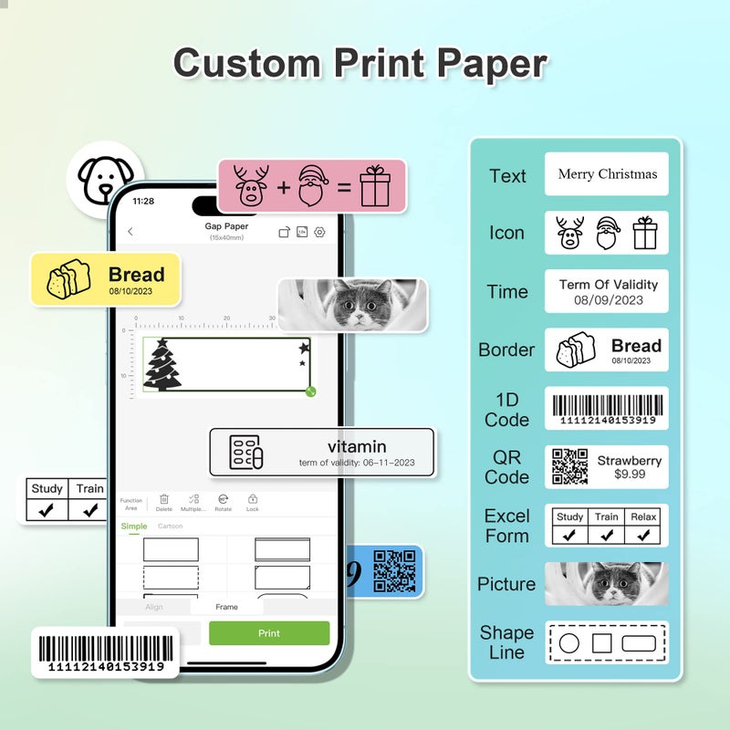 NELKO Genuine P21 Label Maker Tape  Adapted Label Print Paper  14x40mm (0.55""x1.57"")  Standard Laminated Office Labeling Tape Replacement  Multipurpose of P21  180 Tapes/Roll  3-Roll  White - Image 3